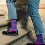 Samar Merino Argyle Sock Pink