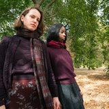 Soar Merino Wool Textured Stitch Knitted Vest Plum