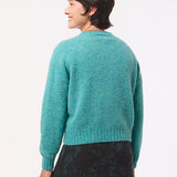 Lenzie Brushed Wool Cardigan Azure Blue