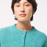 Lenzie Brushed Wool Cardigan Azure Blue