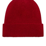 Cashmere Ribbed Beanie Bright Red