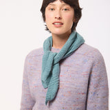 Cashmere Textured Triangle Scarf Soft Sea Green