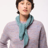 Cashmere Textured Triangle Scarf Soft Sea Green