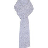 Lambswool Moss Stitch Pointelle Scarf Lilac Marl