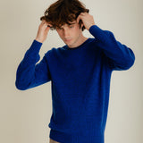 Ellon Lambswool Sweater Deep Blue Marl