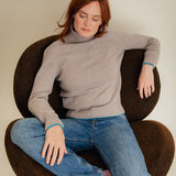 Elsi Lambswool Turtleneck Sweater Beige