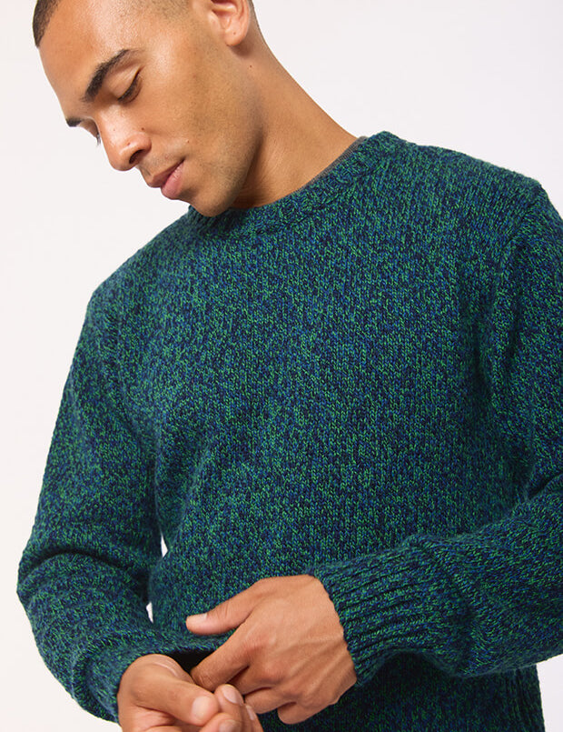 Hadham Lambswool Sweater Jade Marl