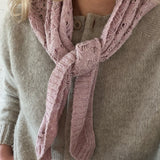 Lambswool Silk Triangle Lace Scarf Light Pink