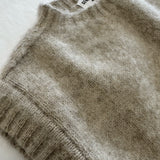 Laide Brushed Wool Knitted Vest Putty Melange