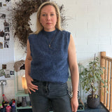 Laide Brushed Wool Knitted Vest Blue