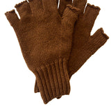 Fingerless Lambswool Gloves Hazelnut
