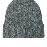 Lambswool Slub Ribbed Beanie Grey Marl