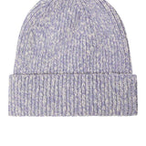 Lambswool Slub Ribbed Beanie Lilac Marl