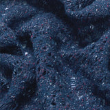 Lambswool Silk Triangle Lace Scarf Blue