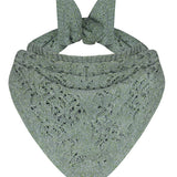 Lambswool Silk Triangle Lace Scarf Light Green