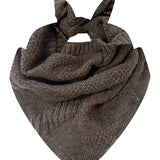 Lambswool Triangle Scarf Taupe Brown