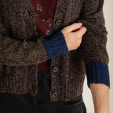 Lea Cardigan Textured Lambswool Hazelnut