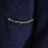 Lea Cardigan Textured Lambswool Navy