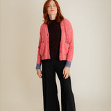 Lea Cardigan Textured Lambswool Pink