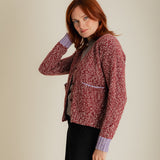 Lea Cardigan Textured Lambswool Red