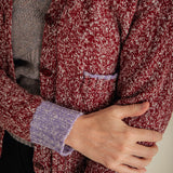 Lea Cardigan Textured Lambswool Red