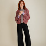 Lea Cardigan Textured Lambswool Red