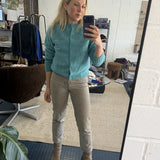 Lenzie Brushed Wool Cardigan Azure Blue