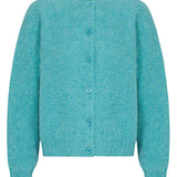 Lenzie Brushed Wool Cardigan Azure Blue