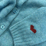 Lenzie Brushed Wool Cardigan Azure Blue