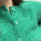 Lenzie Brushed Wool Cardigan Bright Green
