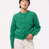 Lenzie Brushed Wool Cardigan Bright Green