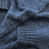 Lenzie Brushed Wool Cardigan Blue