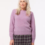 Leslie Brushed Wool Sweater Heather Pink
