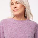 Leslie Brushed Wool Sweater Heather Pink