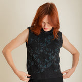 Lin Lambswool Jacquard Knitted Vest Charcoal