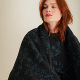 Lin Lambswool Jacquard Scarf Charcoal