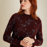 Lin Lambswool Jacquard Sweater Burgundy