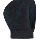 Lin Lambswool Jacquard Knitted Hood Charcoal