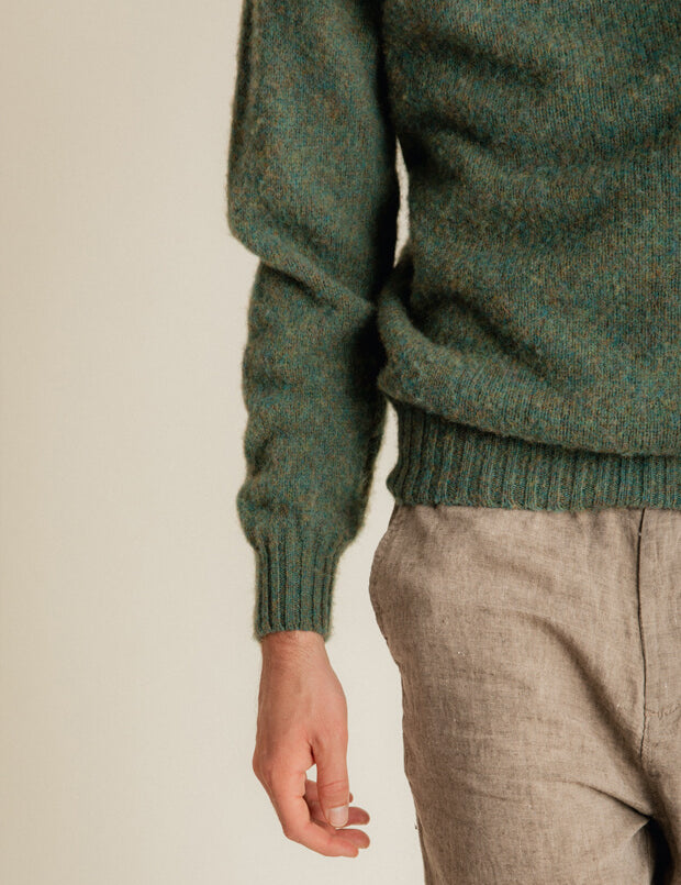 Lunan Brushed Wool Sweater Jade Green