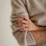Lunan Brushed Wool Sweater Putty Melange