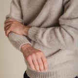 Lunan Brushed Wool Sweater Putty Melange