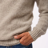 Lunan Brushed Wool Sweater Putty Melange