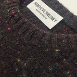 Maud Lambswool Cashmere Knitted Vest in Black Tweed