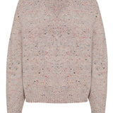 Maud Lambswool Cashmere V-neck Sweater in Pink