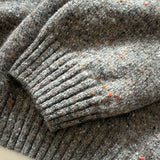 Mauden Lambswool Cashmere Sweater Grey Tweed