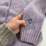 Lenzie Brushed Wool Cardigan Lilac Heather