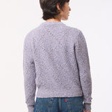 Mora Chunky Lambswool Moss Stitch Sweater Lilac Marl