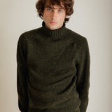 Nethan Wool Nep Roll-neck Sweater Khaki