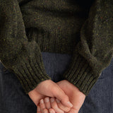 Nethan Wool Nep Roll-neck Sweater Khaki