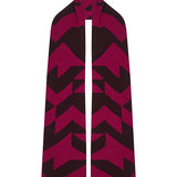 Geometric Lambswool Blanket Scarf Pink